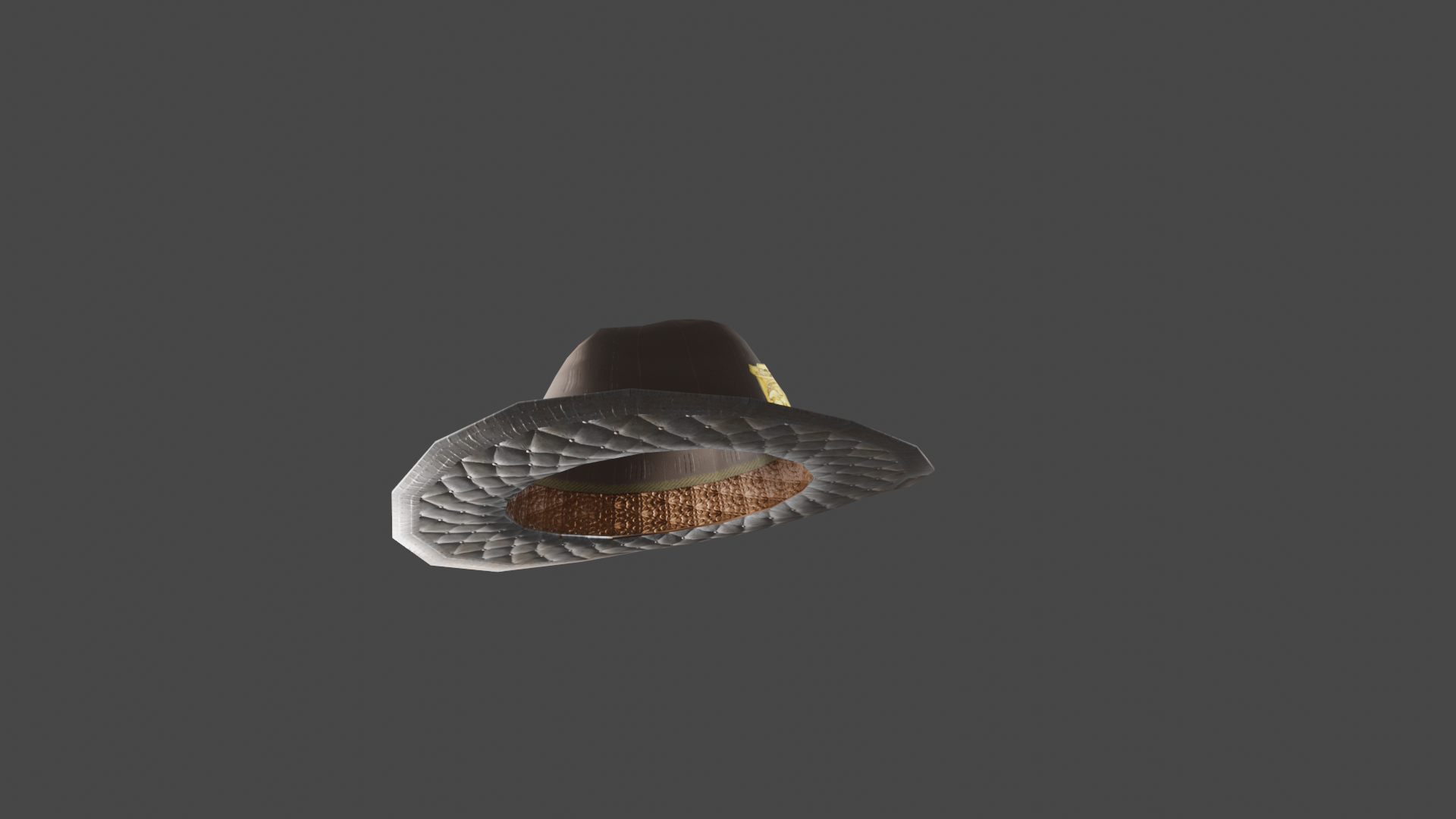 Cowboy Hat (with Park Ranger Badge) (LOW-POLY) preview image 3